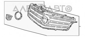 Grila radiatorului Cadillac ATS 13-14 cu matriță și emblemă