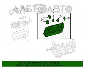 Blocul de siguranțe sub capotă Cadillac ATS 13-15 2.0, 2.5