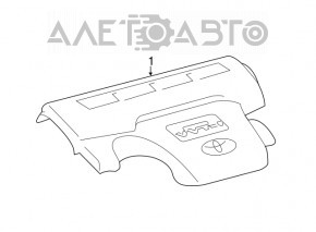 Capacul motorului Toyota Avalon 13-18 2.5 hibrid are o fisură.