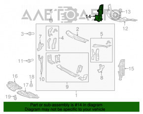 Grila radiatorului dreapta Toyota Camry v55 15-17 hibrid SUA