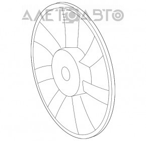 Paletele ventilatorului de răcire drept Toyota Avalon 13-18 2.5 hibrid.