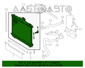 Radiator de răcire apă Toyota Avalon 13-18 2.5 hibrid