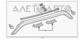 Moldura capacului portbagajului Toyota Camry v55 15-17 SUA LE zgârieturi