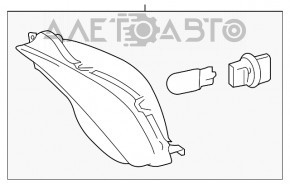 Поворотник правый Toyota Camry v55 15-17 usa