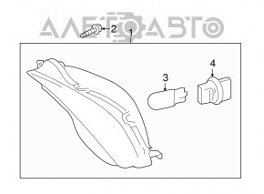 Поворотник правый Toyota Camry v55 15-17 usa