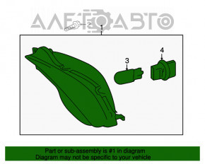 Semnalizator dreapta Toyota Camry v55 15-17 SUA