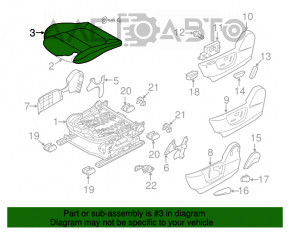 Scaun șofer Mazda 6 13-15 fără airbag, manual, material textil bej