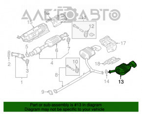 Silencer spate bara stânga Hyundai Sonata 15-17 2.4 Sport