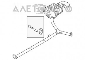 Silencer spate cu teava dreapta pentru Hyundai Sonata 15-17 2.4 Sport.