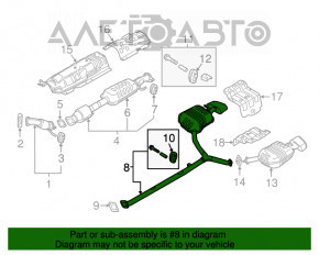 Silencer spate cu teava dreapta pentru Hyundai Sonata 15-17 2.4 Sport.