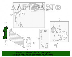 Deflector radiator dreapta Hyundai Sonata 15-17 2.4