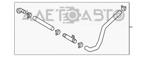 Furtunul de răcire inferior Hyundai Sonata 15-17 2.4