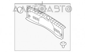 Накладка проема багажника Hyundai Sonata 15-17 черн, замята