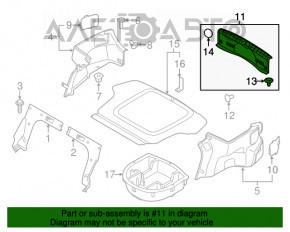 Capac portbagaj Hyundai Sonata 15-17 negru, indoit.