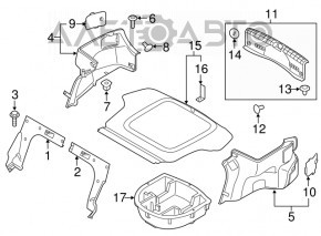 Capacul portbagajului pentru Hyundai Sonata 15-17 este uzat.