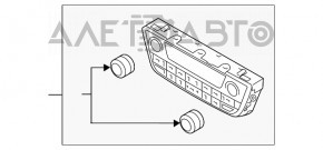 Controlul climatizării manual al Hyundai Sonata 15-17, zgârieturi