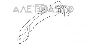 Mânerul ușii exterioare din față dreapta Nissan Rogue 14-20 crom