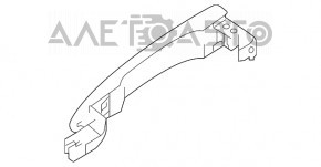 Mânerul ușii exterioare din față dreapta Nissan Rogue 14-20 crom keyless