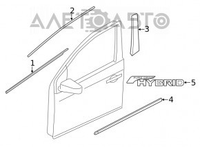 Capac usa fata dreapta inferioara Nissan Rogue 14-20 negru zgarieturi