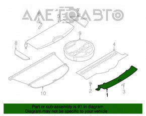 Capacul portbagajului Nissan Rogue 14-20 bej