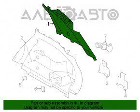 Capotă arc stânga sus Nissan Rogue 14-20 gri pentru 2 rânduri, zgârieturi