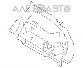 Capacul arcului drept Nissan Rogue 14-20 bej cu două rânduri de zgârieturi.