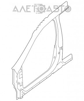 Стойка кузова центральная левая Nissan Rogue 14-20 длинный порог