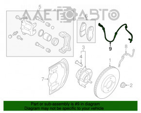 Senzor ABS frontal stânga Nissan Rogue 14-20