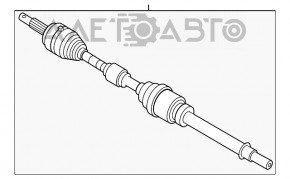 Ax cu articulație, față stânga, Nissan Rogue 14-20, nou, neoriginal, GSP.