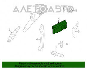 Blocul ECU al motorului Toyota Avalon 13-18 2.5 hibrid