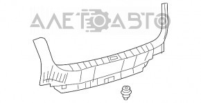 Capac portbagaj Toyota Avalon 13-18 negru, prindere rupta, zgarietura