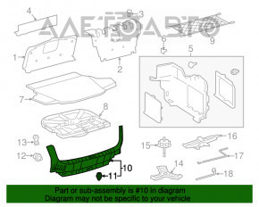 Capac portbagaj Toyota Avalon 13-18 negru, prindere rupta, zgarietura