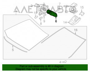 Oglindă interioară pentru Toyota Avalon 13-18, neagră, cu control și auto-întunecare.