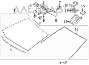 Oglindă interioară pentru Toyota Avalon 13-18, neagră, cu control și auto-întunecare.