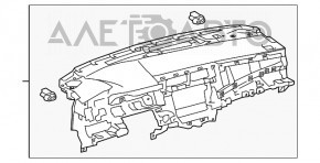 Торпедо передняя панель с AIRBAG Toyota Avalon 13-18 беж