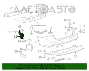 Suportul pentru bara spate dreapta jos Toyota Avalon 13-18