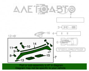 Молдинг крышки багажника Toyota Avalon 13-18 хром