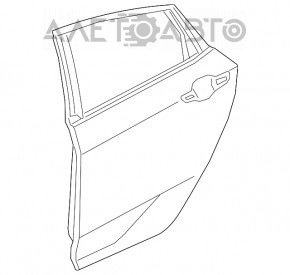 Ușă asamblată spate stânga Honda Civic X FC 16-21 4d albastru B-607M, maner