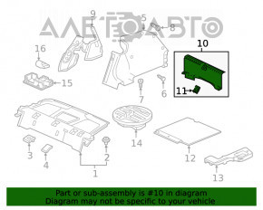 Capac portbagaj Honda Civic X FC 16-21 4d negru, zgârieturi