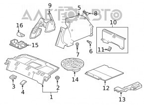 Capac portbagaj Honda Civic X FC 16-21 4d negru, zgarieturi