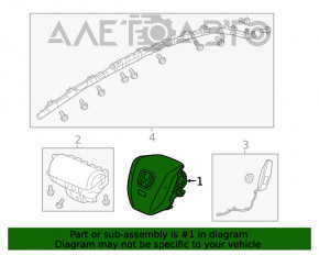 Подушка безопасности airbag в руль водительская Honda Civic X FC 16-21