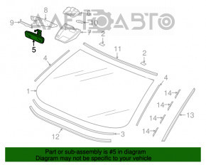 Oglindă interioară pentru Honda HR-V 16-22, neagră, cu auto-întunecare.