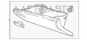 Перчаточный ящик, бардачок Honda Civic X FC 16-21 черн, трещина