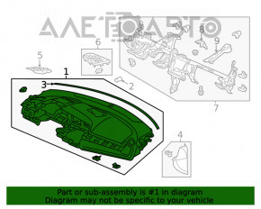 Torpedo panoul frontal cu AIRBAG pentru Honda Civic X FC 16-21 negru, zgârietură