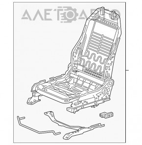 Водительское сидение Honda Civic X FC 16-18 4d без airbag, механич, тряпка беж