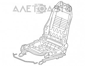 Scaun de pasager pentru Honda Accord 18-22 fără airbag, electric, piele neagră, încălzirea nu funcționează