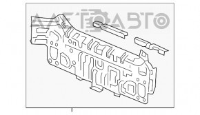 Panoul din spate al Honda Insight 19-22 negru, tăiat.