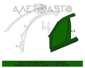 Стойка кузова центральная левая Honda Civic X FC 16-21 4d, замята