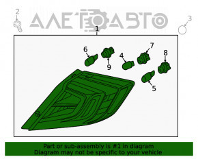 Lampa exterioară aripă stângă Honda Civic X FC 16-21 4d