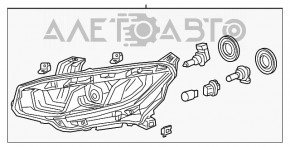 Far fata stanga nu Honda Civic X FC 16-18 halogen nou original OEM